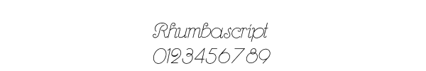 Fuente Rhumbascript.ttf