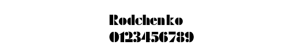 Fuente Rodchenko.ttf