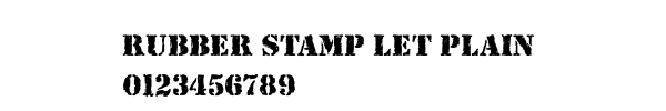 Fuente Rubber Stamp Let Plain.ttf