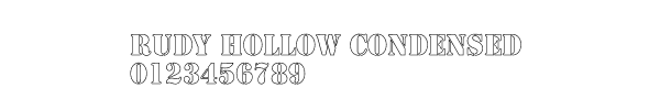 Fuente Rudy Hollow Condensed.ttf