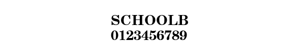 Fuente SCHOOLB.TTF