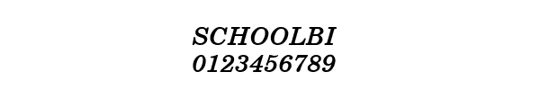 Fuente SCHOOLBI.TTF