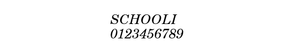 Fuente SCHOOLI.TTF