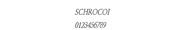 Fuente SCHROCOI.TTF