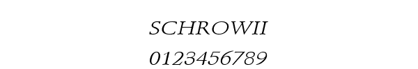 Fuente SCHROWII.TTF