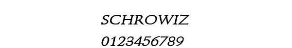 Fuente SCHROWIZ.TTF
