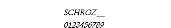 Fuente SCHROZ__.TTF