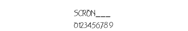 Fuente SCRON___.TTF