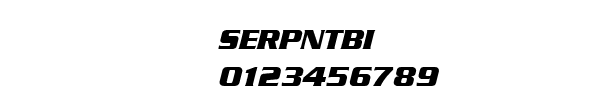 Fuente SERPNTBI.TTF