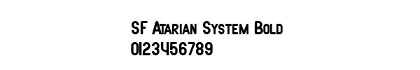 Fuente SF Atarian System Bold.ttf