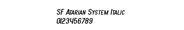 Fuente SF Atarian System Italic.ttf