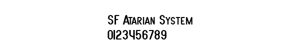 Fuente SF Atarian System.ttf