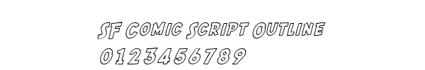 Fuente SF Comic Script Outline.ttf