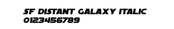 Fuente SF Distant Galaxy Italic.ttf