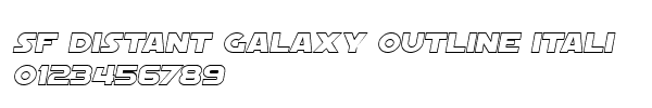 Fuente SF Distant Galaxy Outline Italic.ttf