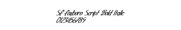 Fuente SF Foxboro Script Bold Italic.ttf