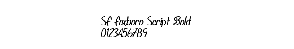 Fuente SF Foxboro Script Bold.ttf
