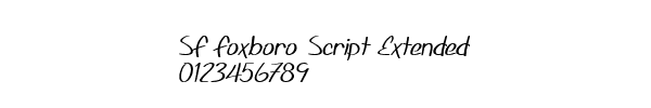 Fuente SF Foxboro Script Extended.ttf