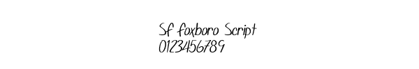 Fuente SF Foxboro Script.ttf