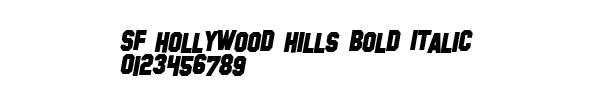 Fuente SF Hollywood Hills Bold Italic.ttf