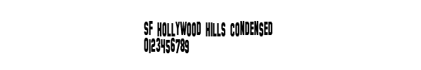 Fuente SF Hollywood Hills Condensed.ttf