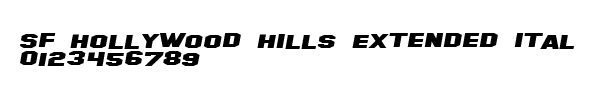 Fuente SF Hollywood Hills Extended Italic.ttf