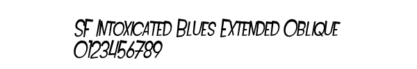 Fuente SF Intoxicated Blues Extended Oblique.ttf