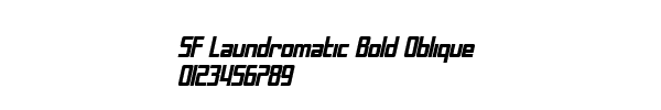 Fuente SF Laundromatic Bold Oblique.ttf