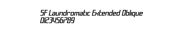 Fuente SF Laundromatic Extended Oblique.ttf