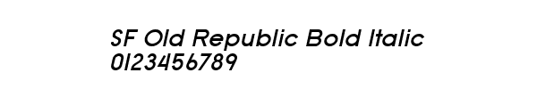 Fuente SF Old Republic Bold Italic.ttf