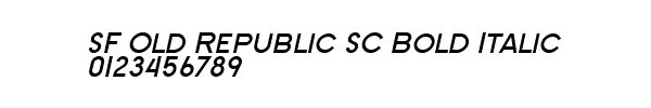Fuente SF Old Republic SC Bold Italic.ttf