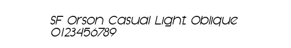 Fuente SF Orson Casual Light Oblique.ttf