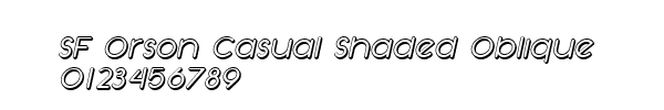 Fuente SF Orson Casual Shaded Oblique.ttf