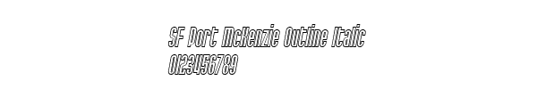 Fuente SF Port McKenzie Outline Italic.ttf