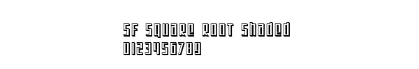 Fuente SF Square Root Shaded.ttf