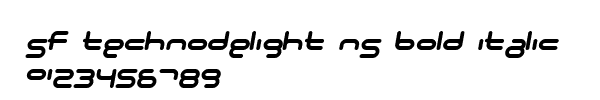 Fuente SF Technodelight NS Bold Italic.ttf