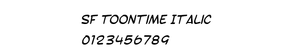 Fuente SF Toontime Italic.ttf