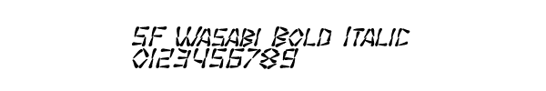 Fuente SF Wasabi Bold Italic.ttf