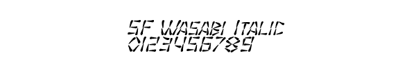 Fuente SF Wasabi Italic.ttf