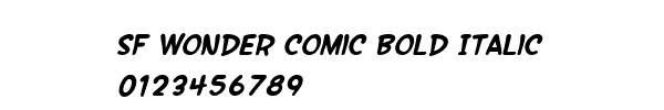 Fuente SF Wonder Comic Bold Italic.ttf
