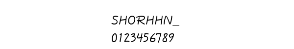 Fuente SHORHHN_.TTF