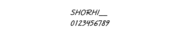 Fuente SHORHI__.TTF