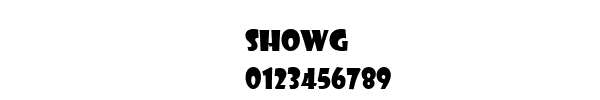 Fuente SHOWG.TTF
