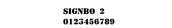 Fuente SIGNBO 2.TTF