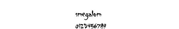 Fuente SMEGALOM.TTF
