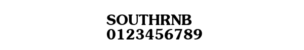 Fuente SOUTHRNB.TTF