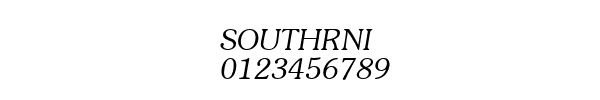 Fuente SOUTHRNI.TTF