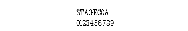 Fuente STAGECOA.TTF