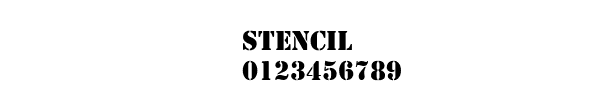 Fuente STENCIL.TTF