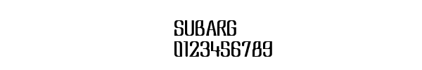 Fuente SUBARG.TTF